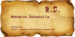 Moharos Donatella névjegykártya